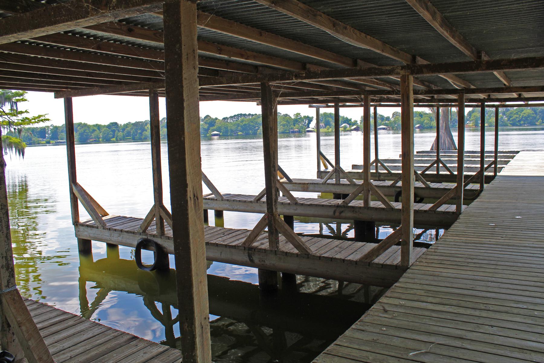 Boat slips at Lake Bruin