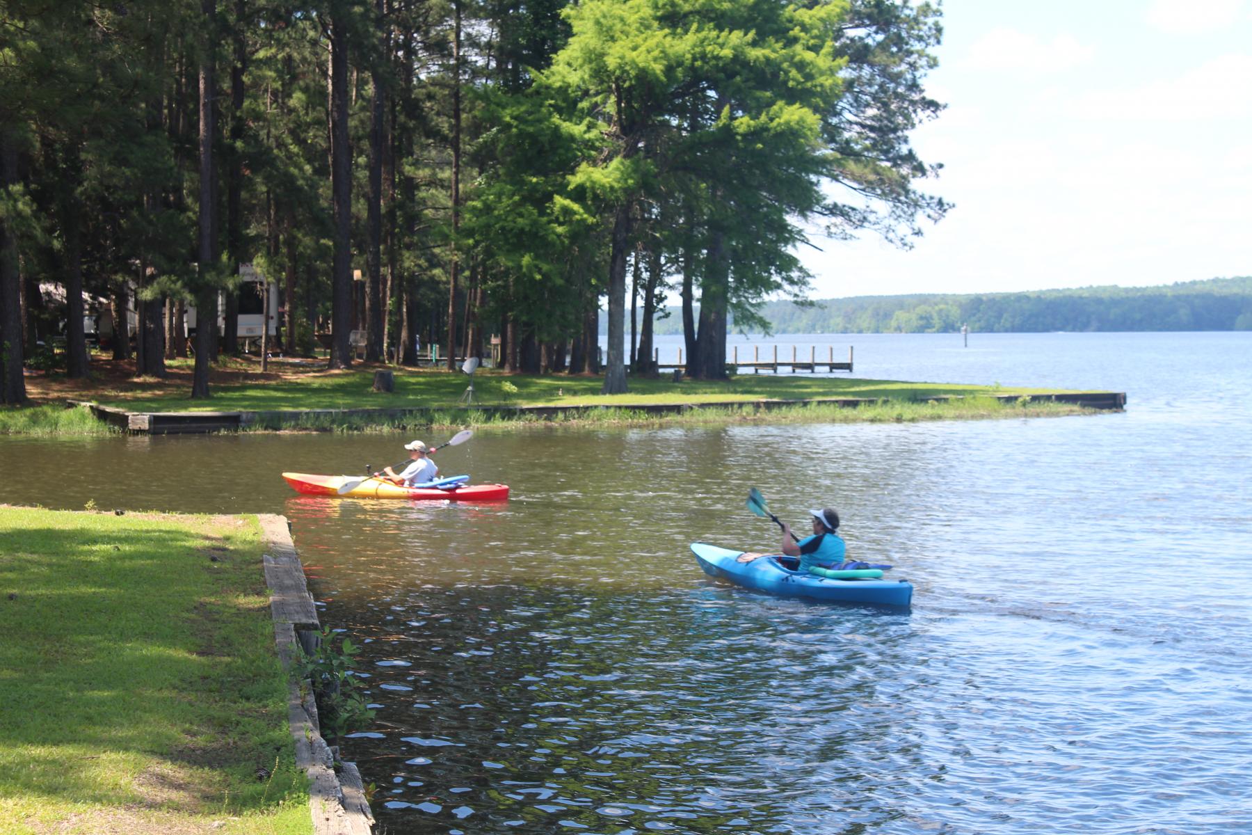 kayaking at lake claiborne